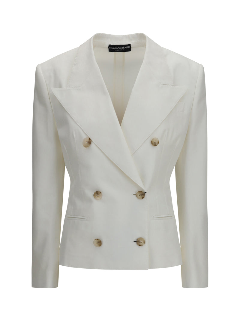 Dolce & Gabbana Dolce & Gabbana Double-breasted Blazer White - World Class Fashion