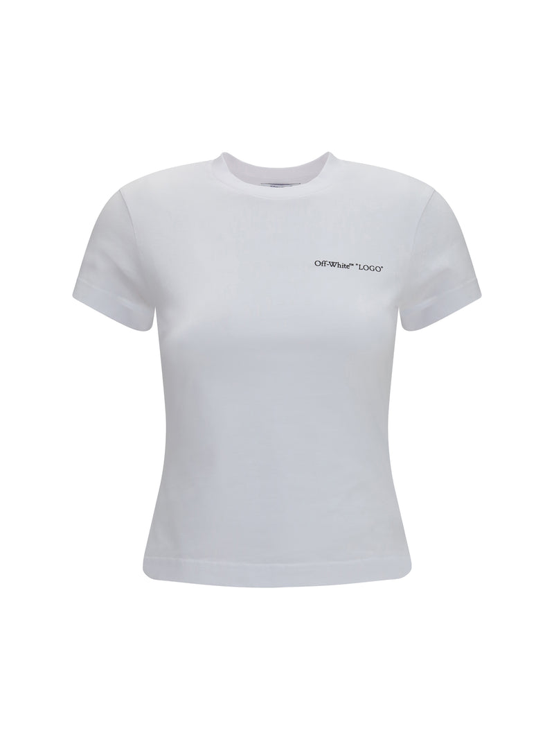 Off-white Off-White Printed T-shirt White-Black Women - World Class Fashion