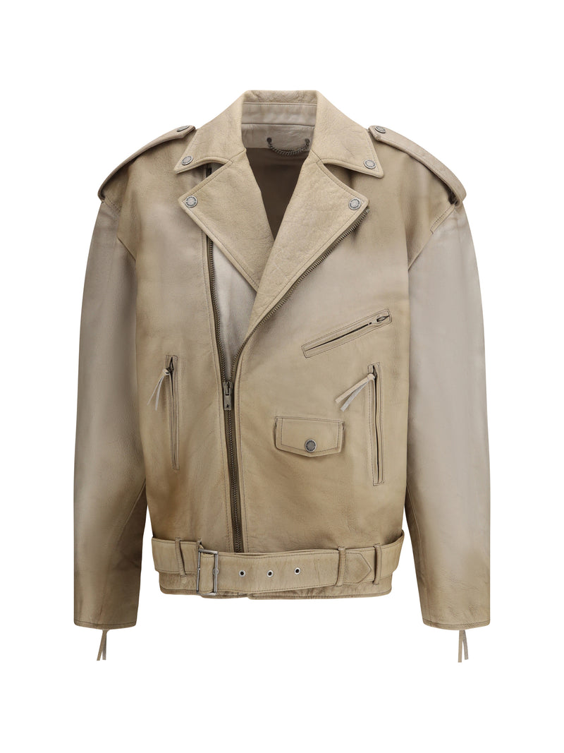 Golden Goose Golden Goose Journey Leather Jacket Mellow Buff - World Class Fashion