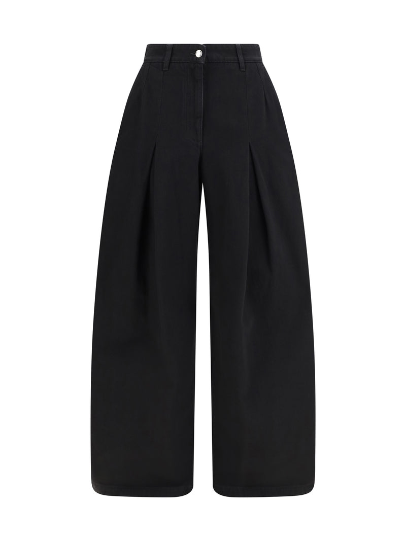 Dolce & Gabbana Dolce & Gabbana Wide-leg Cotton Jeans - World Class Fashion