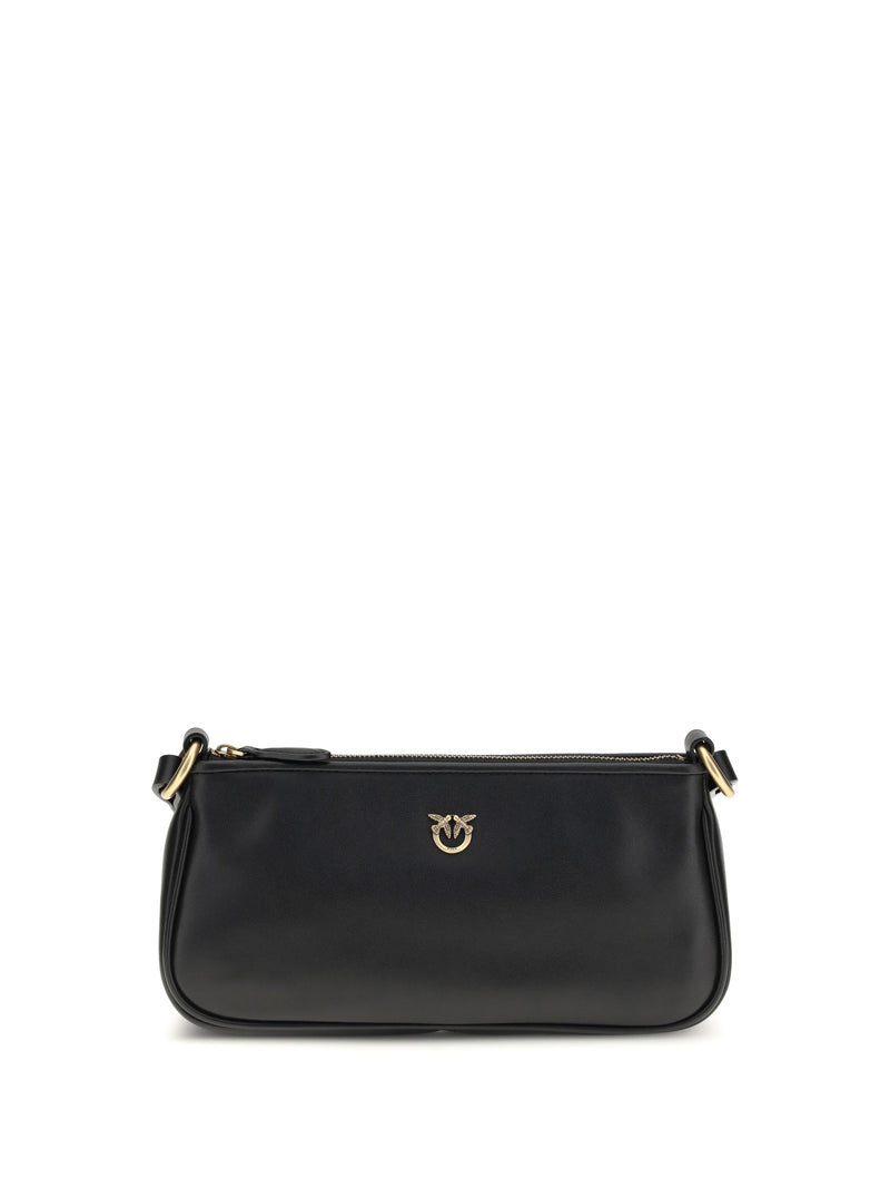 Pinko Pinko Mini Half Moon Shoulder Bag Nero-Antique Gold - World Class Fashion