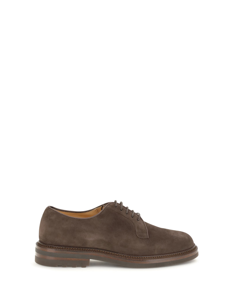 Brunello Cucinelli Brunello Cucinelli Suede Lace-Up Shoes Moka - World Class Fashion