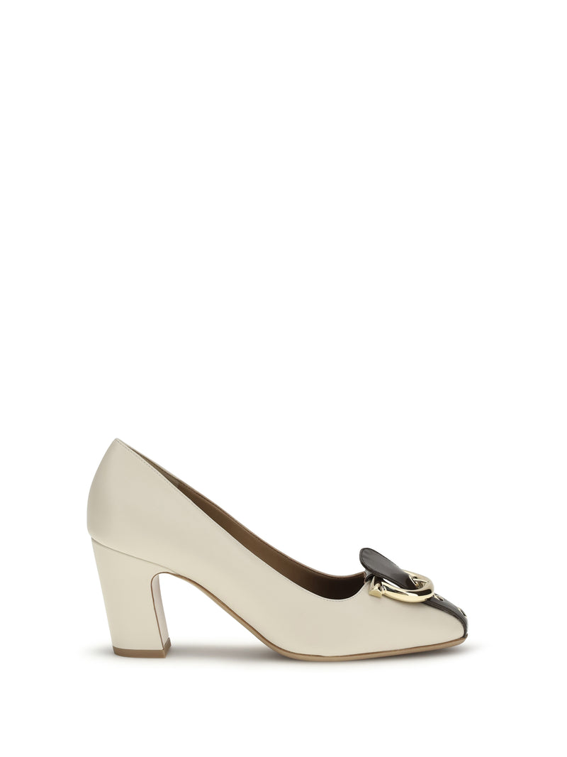 Ferragamo Zapatos de tacón de cuero Ferragamo Seta Mascarpone - World Class Fashion
