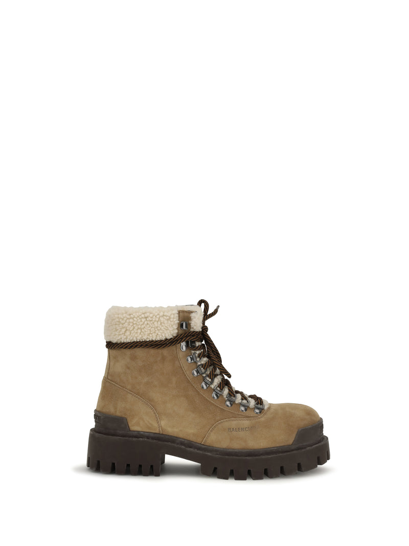 Balenciaga Balenciaga Combat Strike Ankle Boots Noce/Off White - World Class Fashion