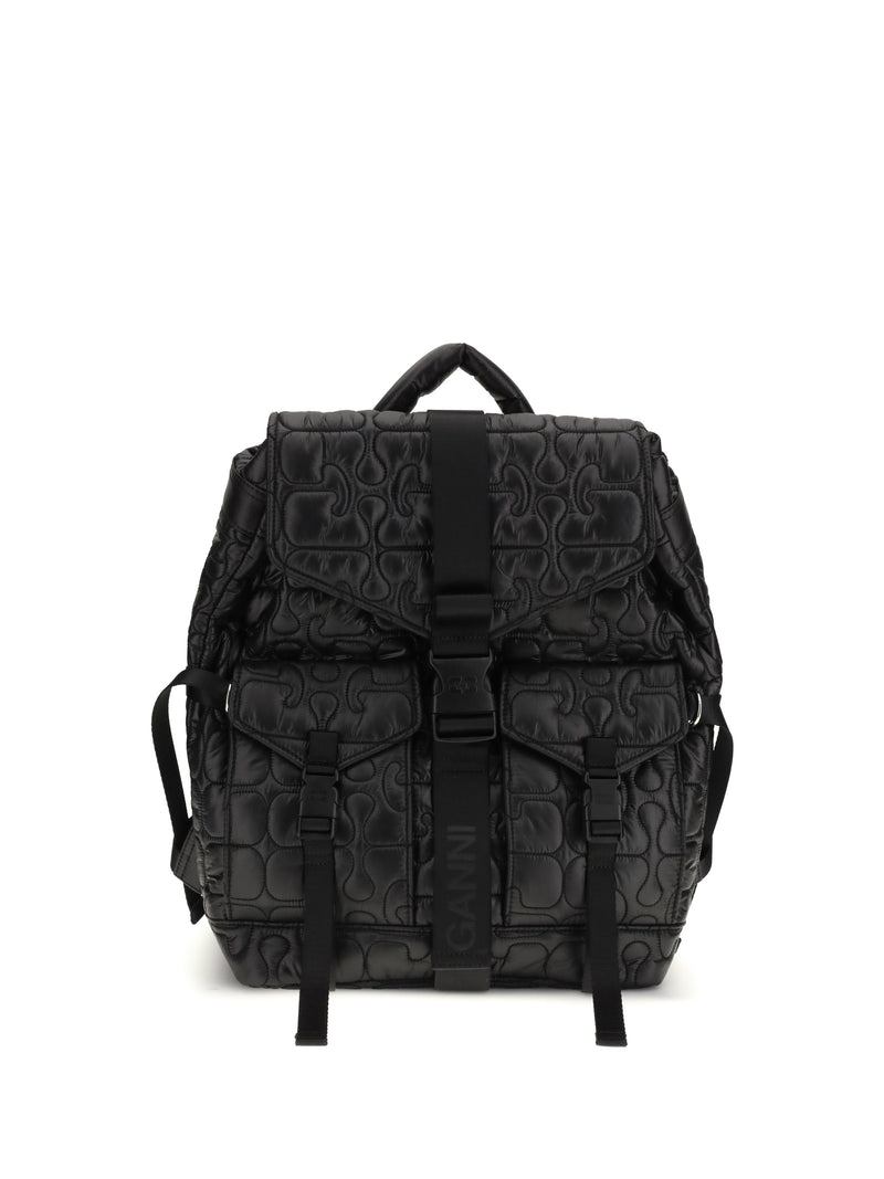 Ganni Ganni Quilted Backpack Black Women - World Class Fashion