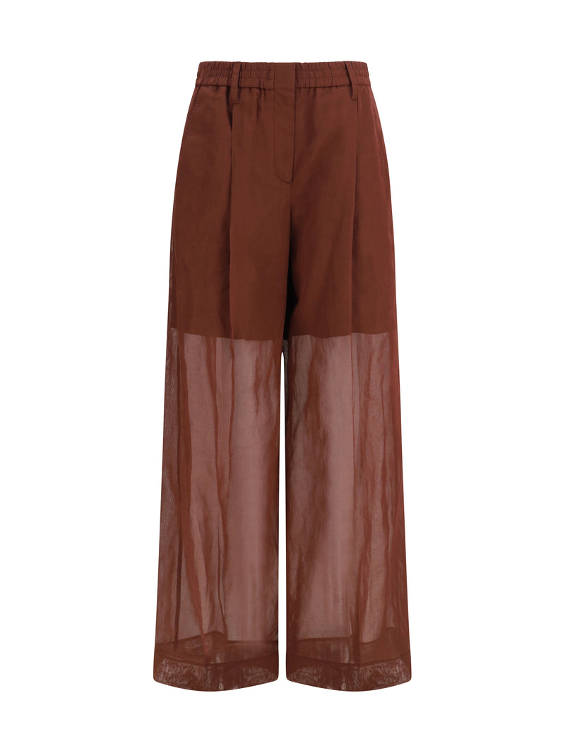 Brunello Cucinelli Brunello Cucinelli Sartorial Track Pants Mulberry - World Class Fashion