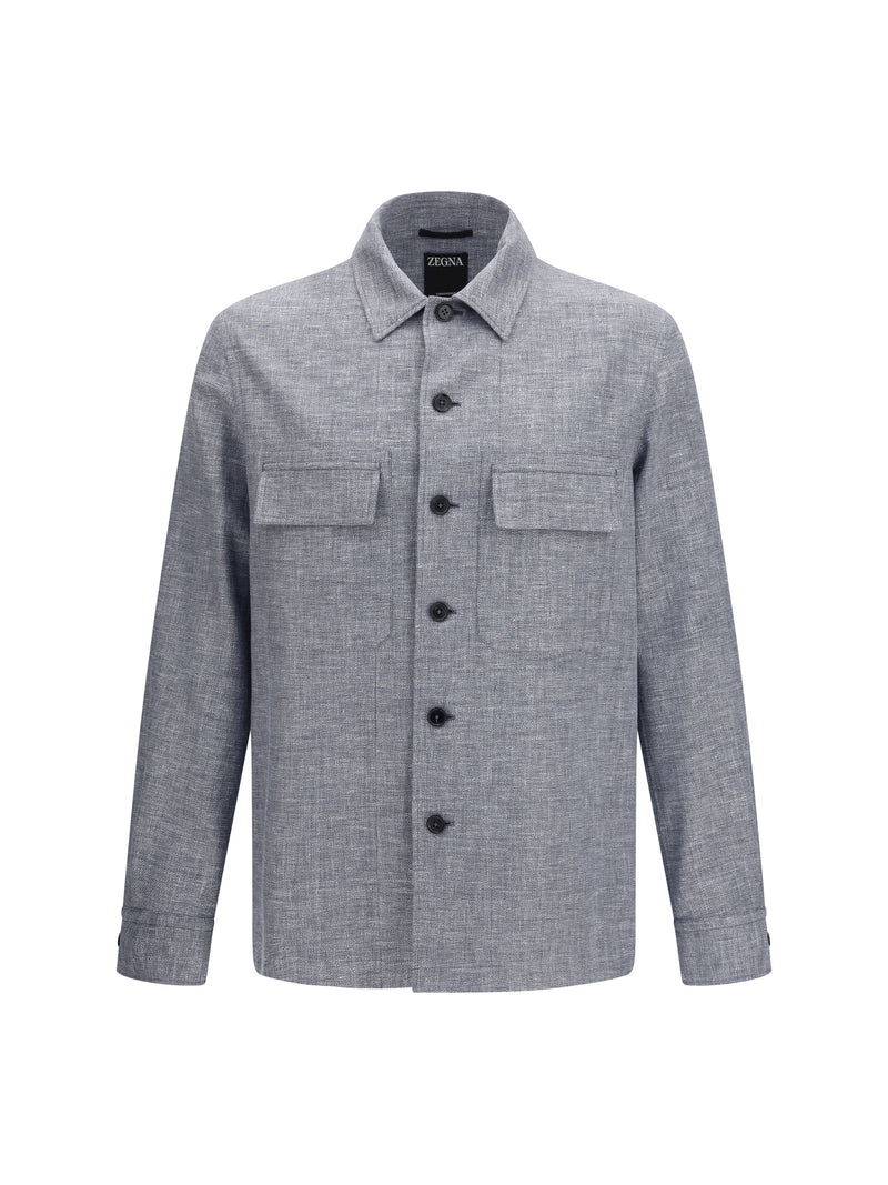 Zegna Zegna Crossover Shirt Jacket Linen Wool Silk 054 - World Class Fashion