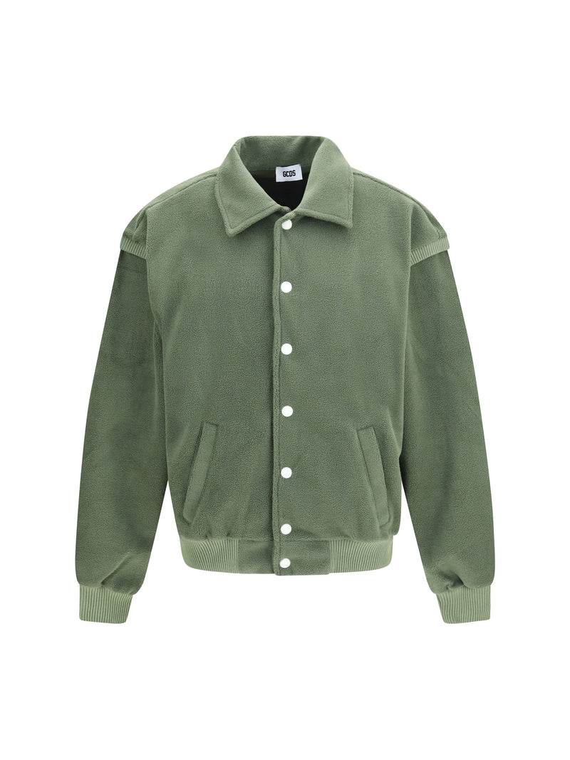 Gcds Gcds Varsity Logo Lounge Jacket Deep Lichen Green - World Class Fashion