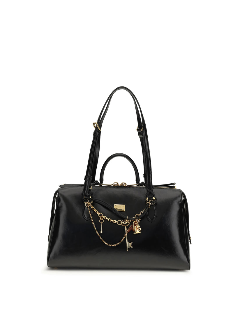 Dolce & Gabbana Dolce & Gabbana Vittoria Medium Handbag Nero/Ottone - World Class Fashion