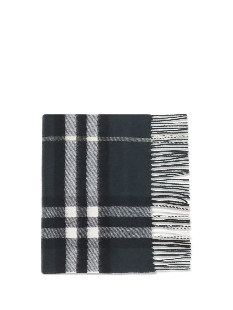 Burberry Burberry Cashmere Check Scarf Anchor Green - World Class Fashion