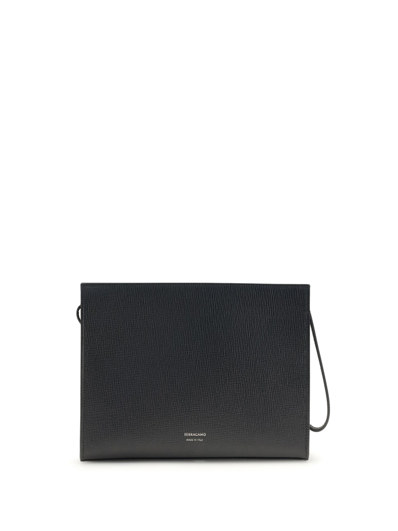 Ferragamo Ferragamo Gancini Cartera Negra - World Class Fashion