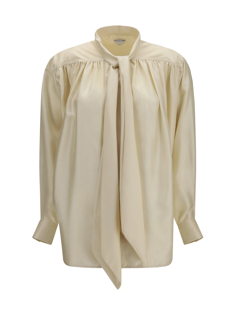 Bottega Veneta Bottega Veneta Silk Twill Shirt Prosecco - World Class Fashion