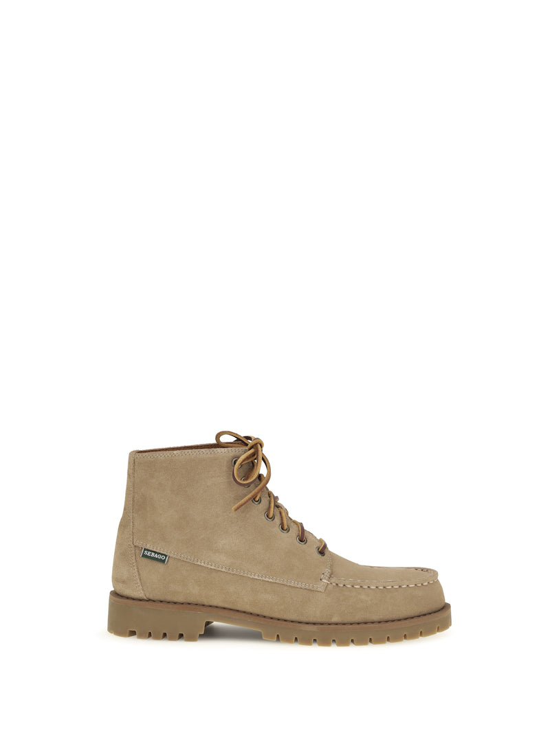 Sebago Sebago Parker Leather Boots Beige Camel - World Class Fashion