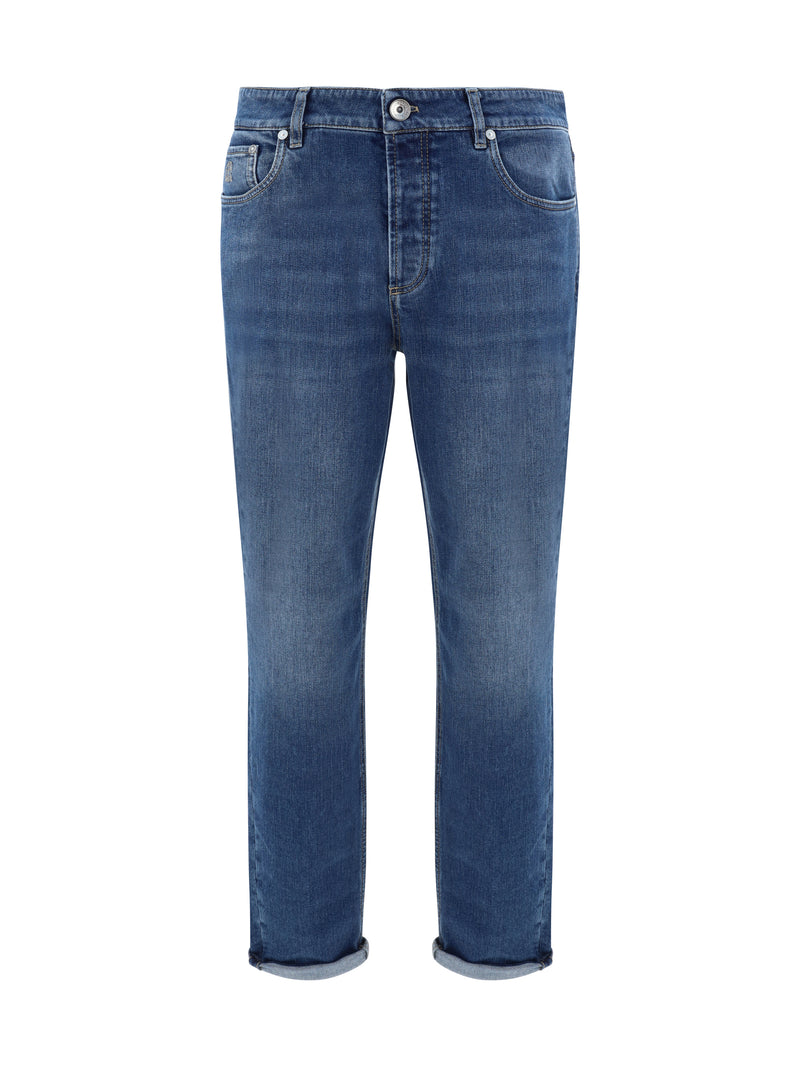 Brunello Cucinelli Brunello Cucinelli Jeans Rectos Denim Medio - World Class Fashion