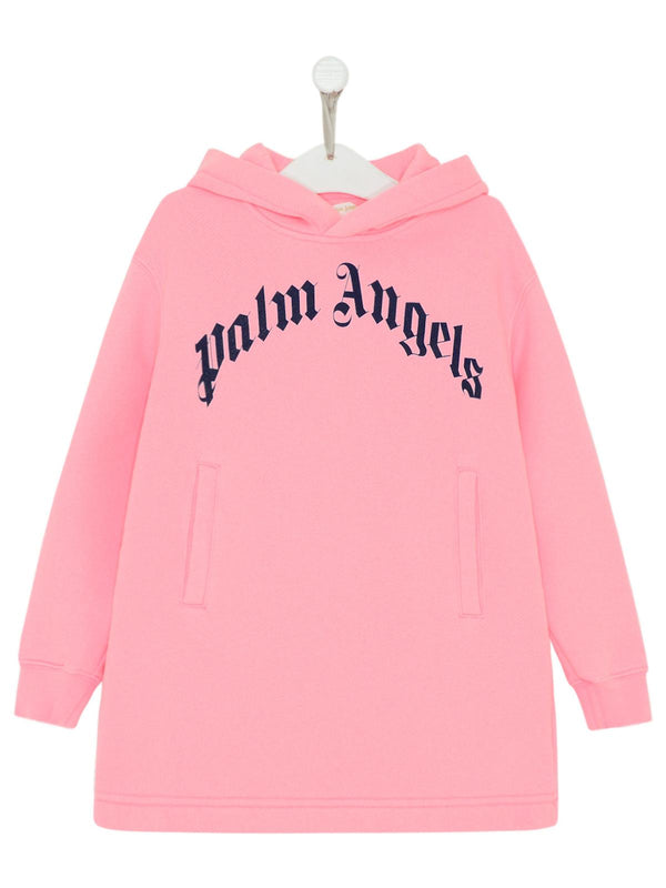 Palm Angels Pink Cotton Classic Logo Over Dress