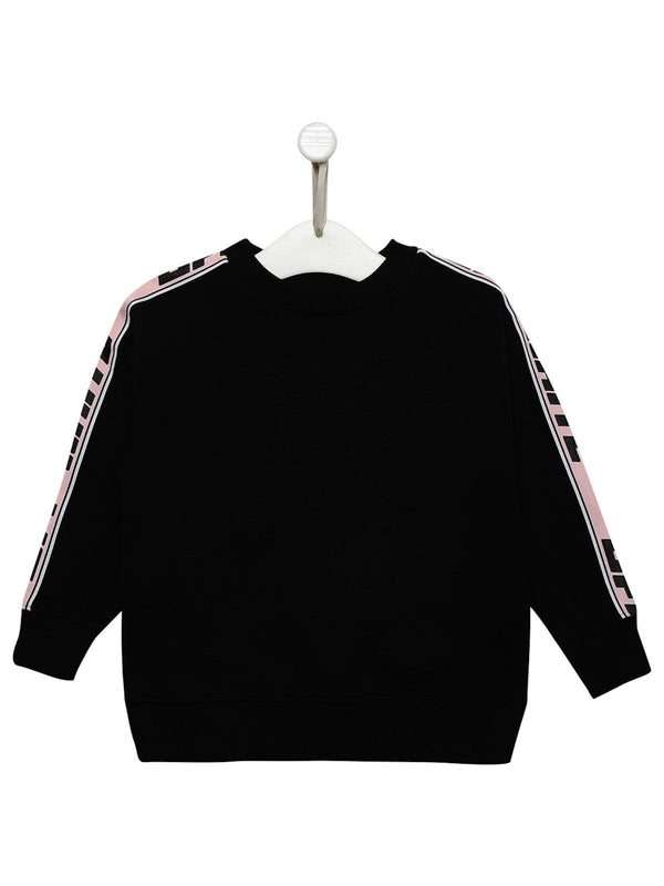 Off-white Black Cotton Bands Sweatshirt