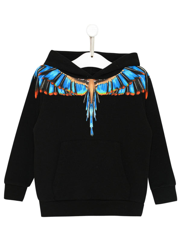 Marcelo Burlon Black Cotton Grizzly Wings Sweatshirt