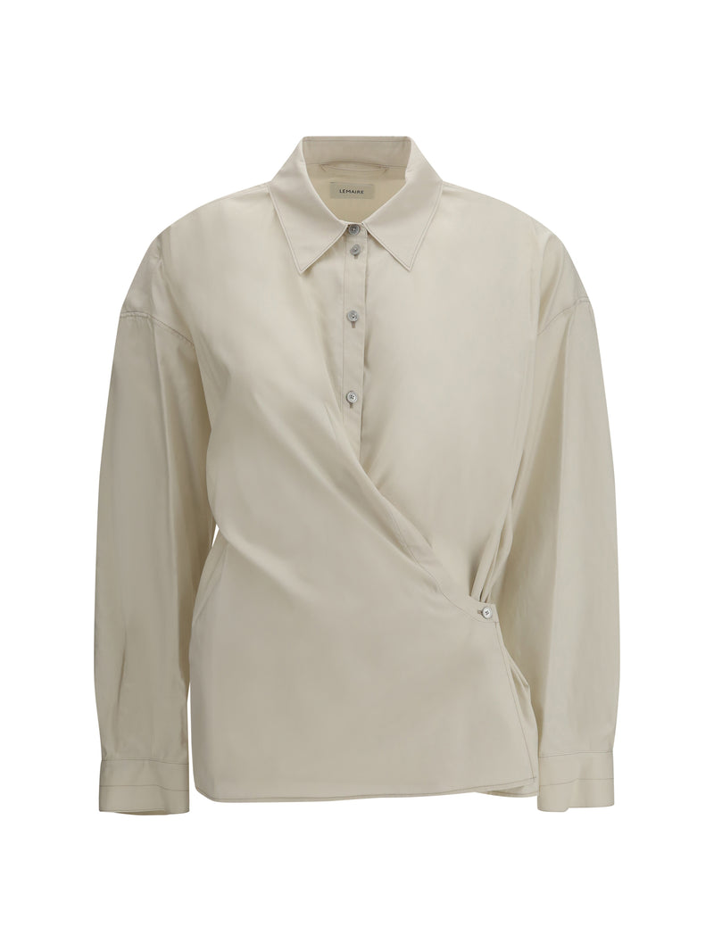 Lemaire Lemaire Cotton Blend Shirt Light Cream Women - World Class Fashion