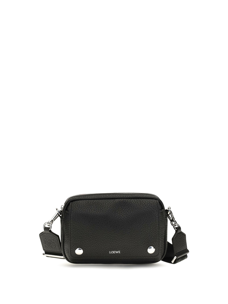 Loewe Loewe Small Pebble Messenger Shoulder Bag Black - World Class Fashion