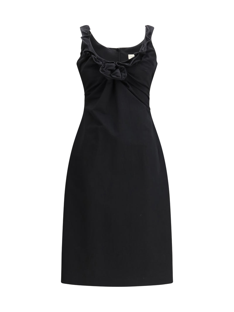 Magda Butrym Magda Butrym Vestido con cuello drapeado negro - World Class Fashion