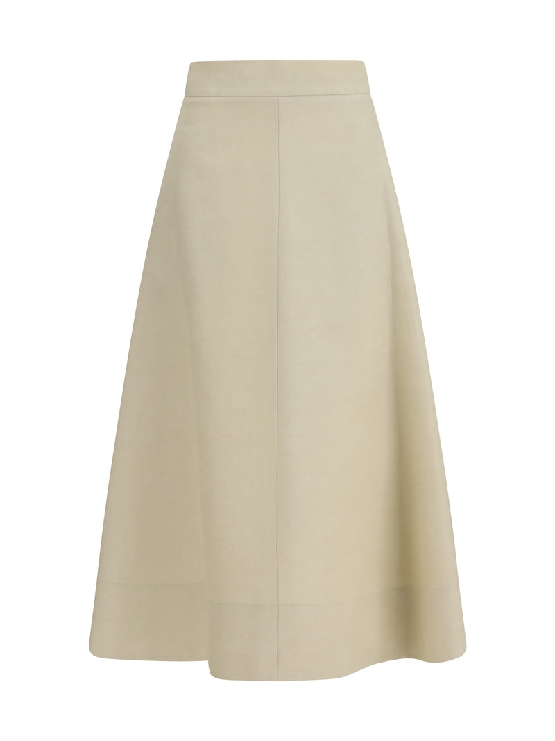 P.a.r.o.s.h. P.a.r.o.s.h. Wide Midi Skirt Sabbia - World Class Fashion