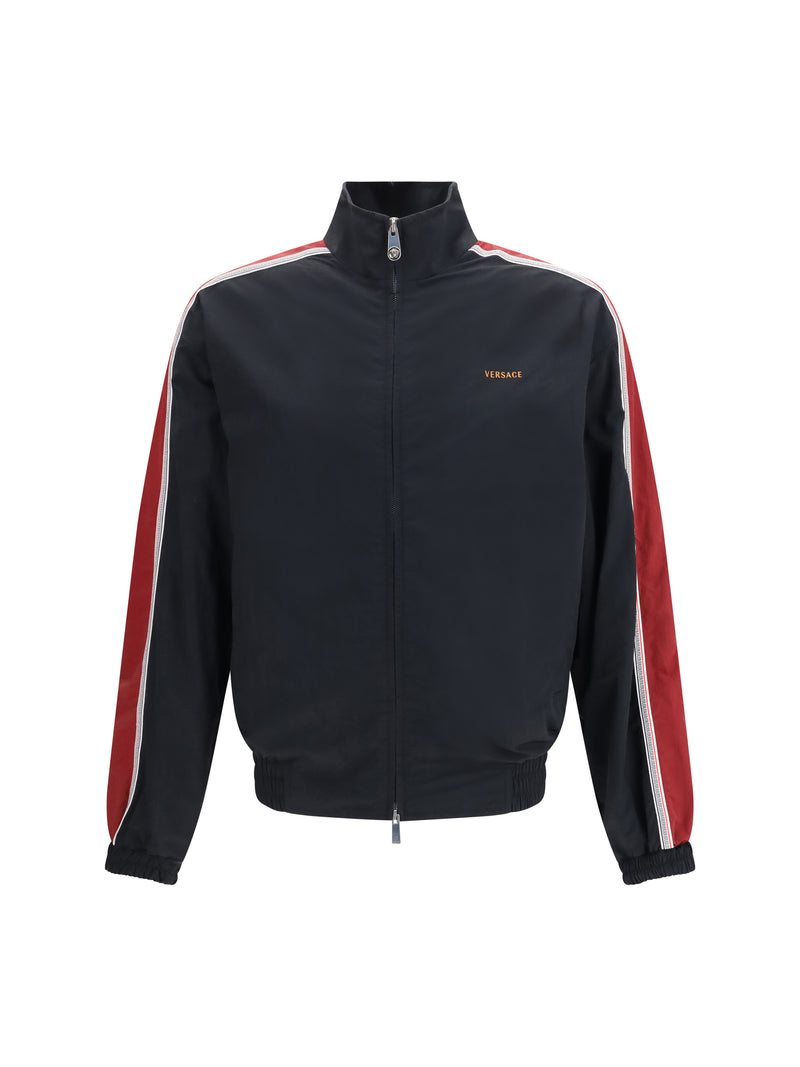 Versace Versace Nylon Blouson Jacket With Embroidered Logo - World Class Fashion