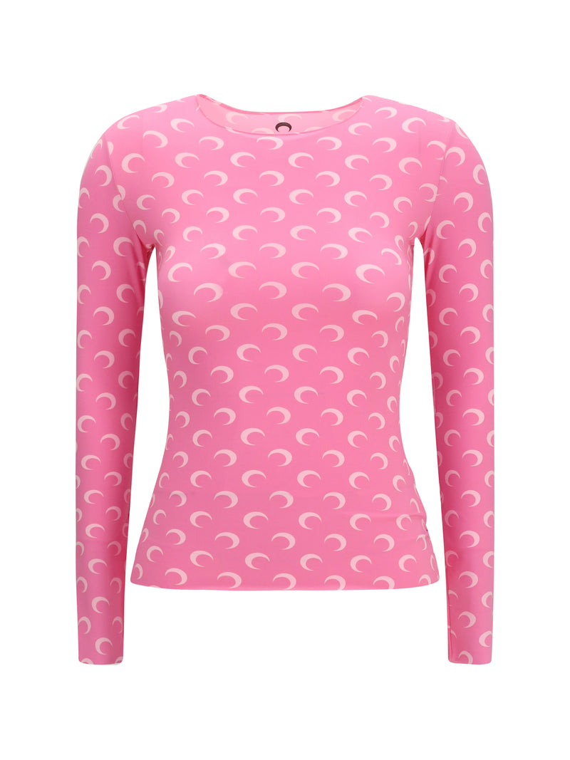 Marine Serre Marine Serre Long-sleeve Top Pink Women - World Class Fashion