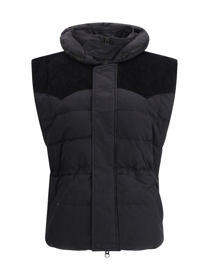 Marant Étoile Marant Étoile Olfa Padded Gilet Faded Black - World Class Fashion
