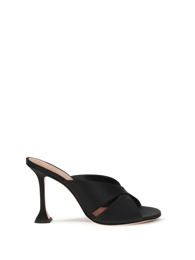 Amina Muaddi Amina Muaddi Salma Mules Sandals Black Women - World Class Fashion