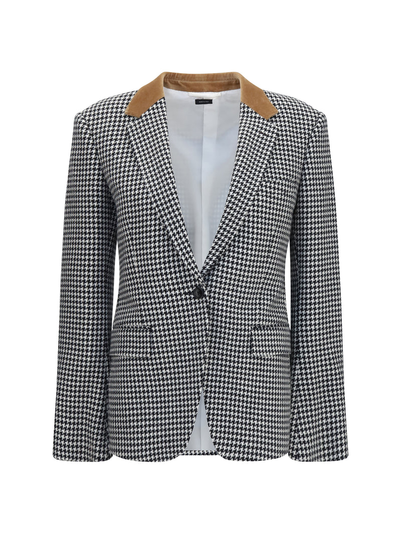 Tom Ford Tom Ford Houndstooth Cashmere Jacket Black & White - World Class Fashion