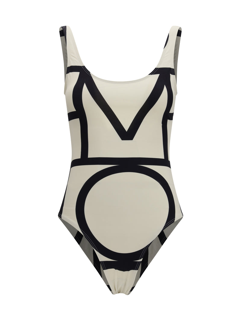 Toteme Toteme Monogram One-piece Swimsuit Tofu - World Class Fashion