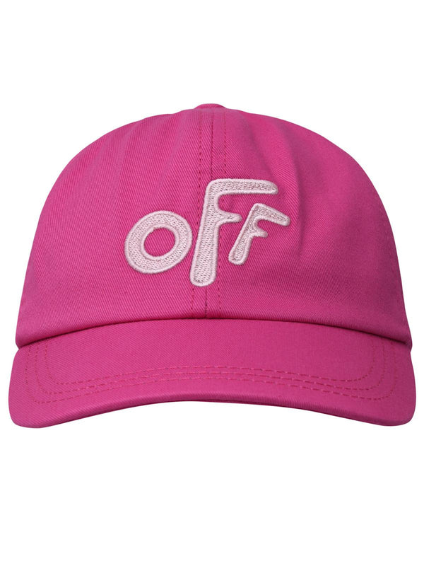 Off-white Fuchsia Cotton Off Baseball Cap