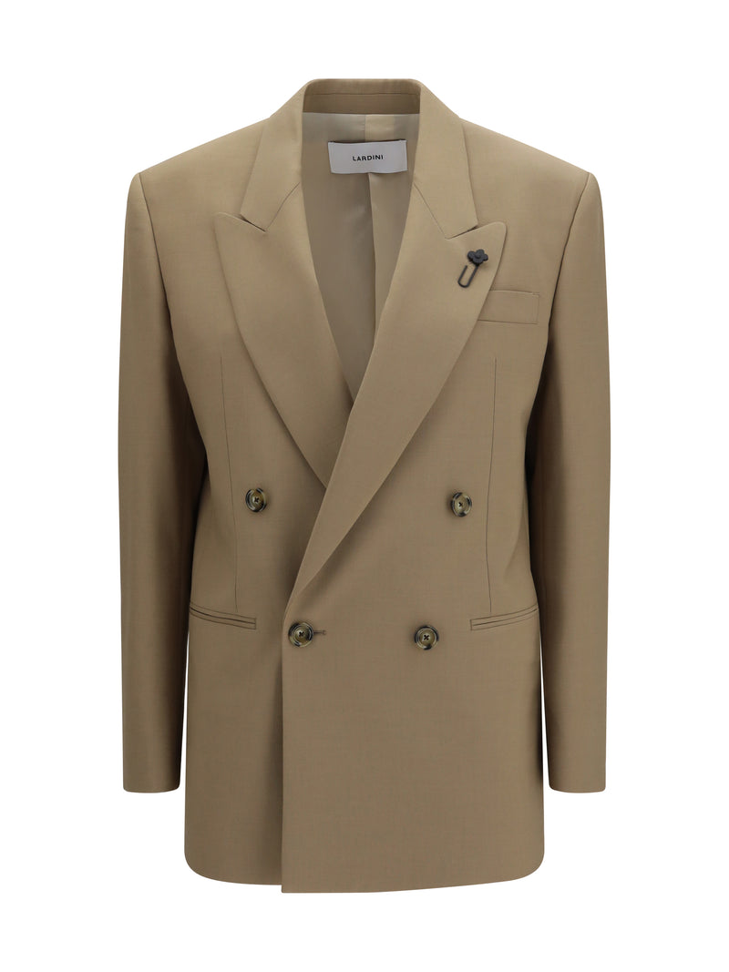 Lardini Lardini Double-breasted Stretch Wool Blend Blazer 420 - World Class Fashion