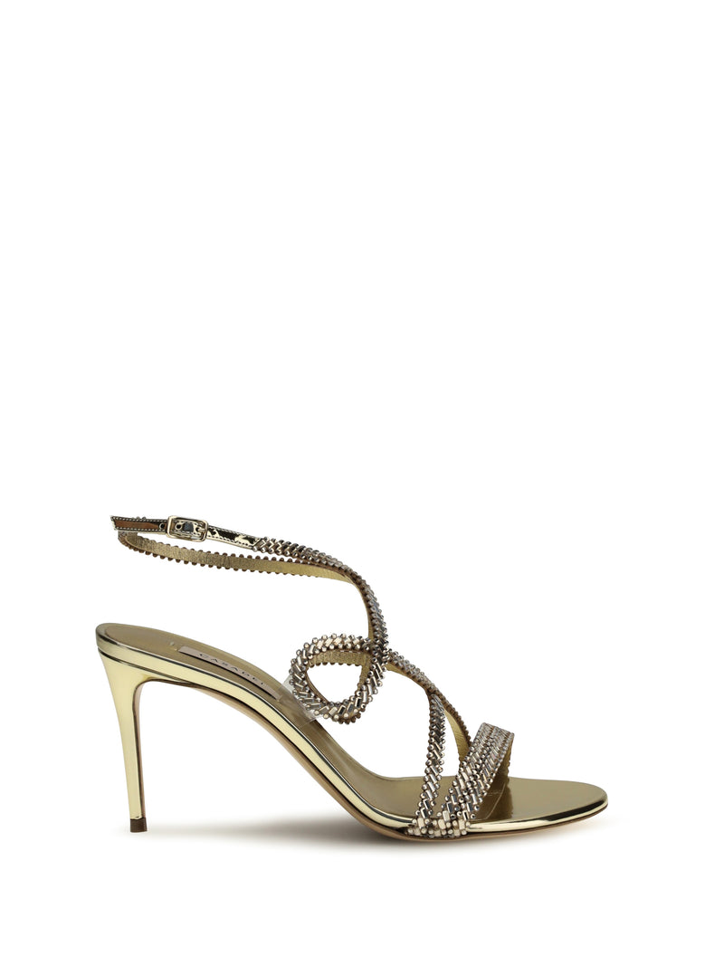 Casadei Casadei Julia Josephine Sandals Gold/Platino - World Class Fashion