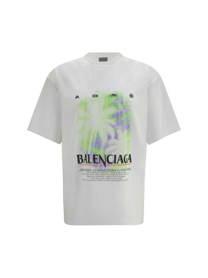 Balenciaga Balenciaga Printed Cotton T-shirt - World Class Fashion