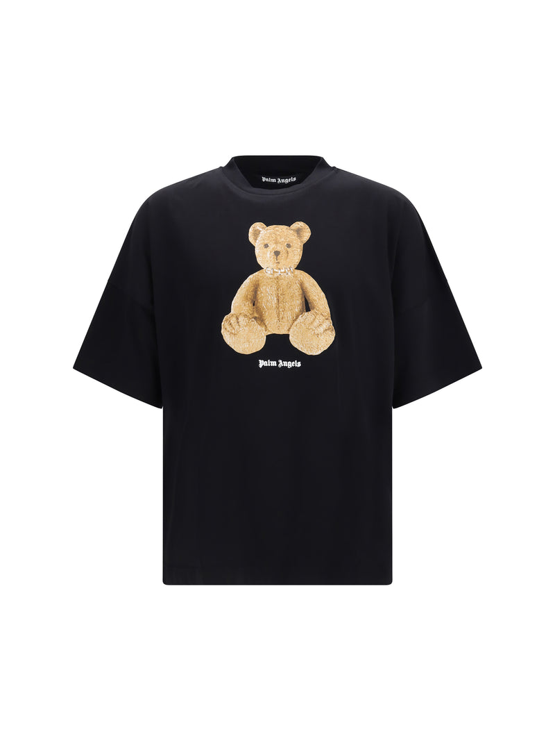 Palm Angels Palm Angels Bear Print T-shirt Black Brown - World Class Fashion