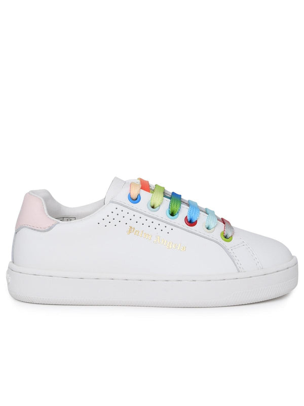 Palm Angels White Leather Blend Palm One Sneaker