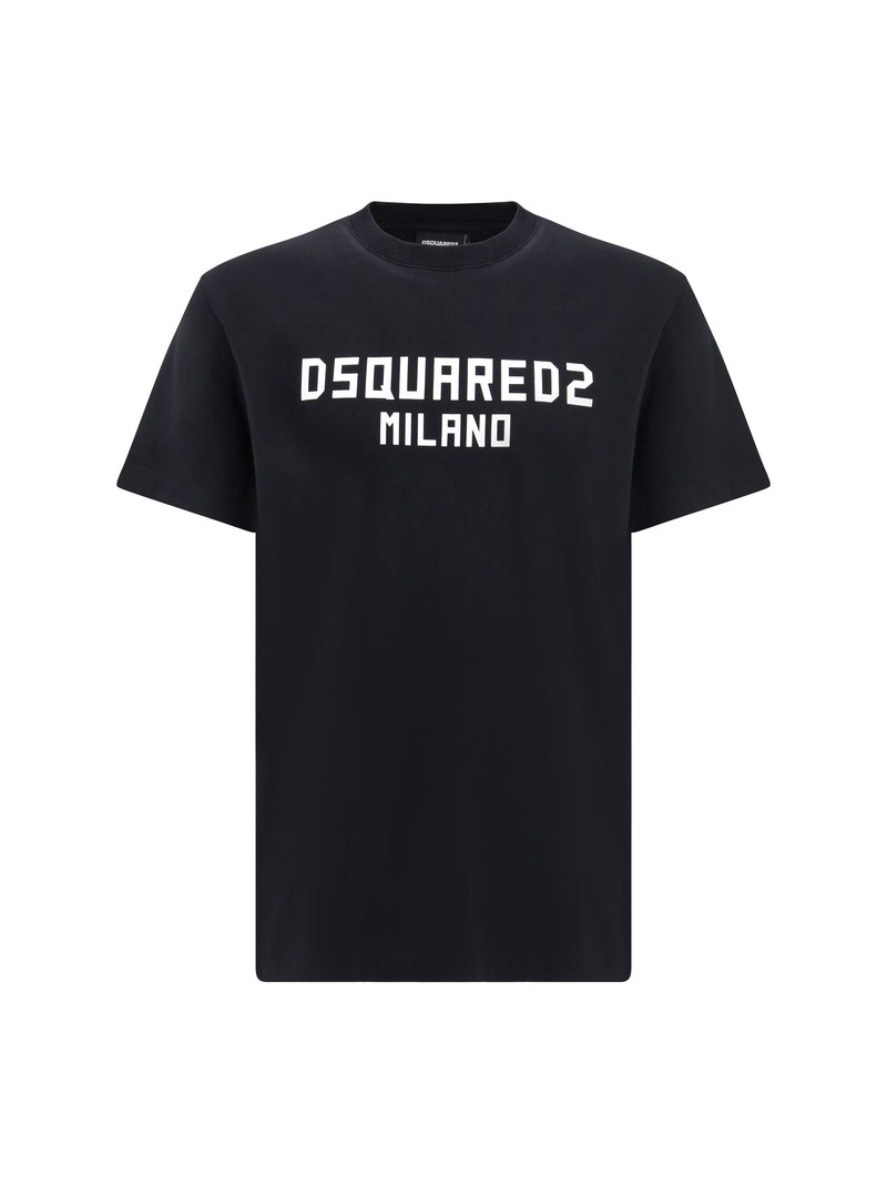 Dsquared2 Dsquared2 Milano Logo Camiseta Negra - World Class Fashion