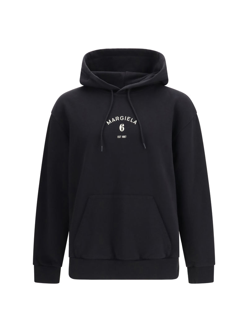 Mm6 Mm6 Hooded Sweatshirt Black Men - World Class Fashion