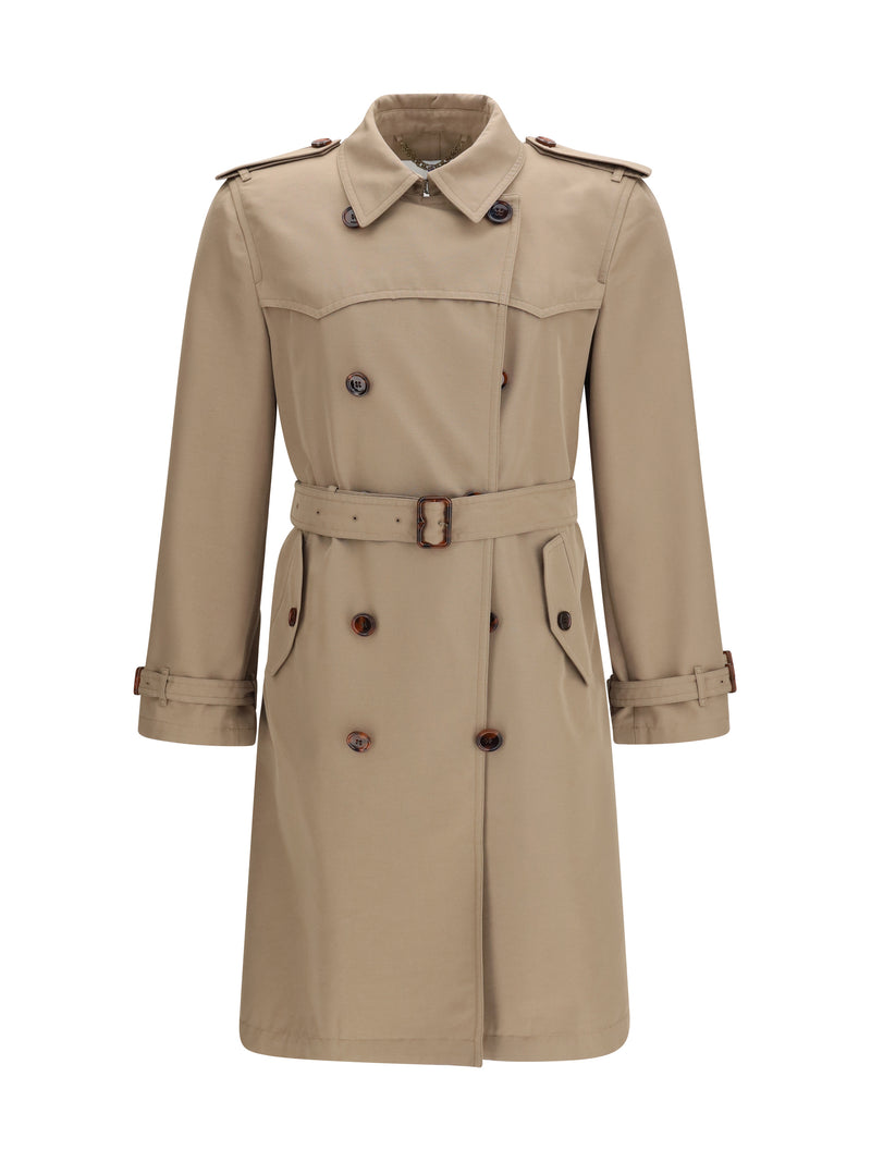 Burberry Burberry Double-breasted Belted Trench Poplar - World Class Fashion