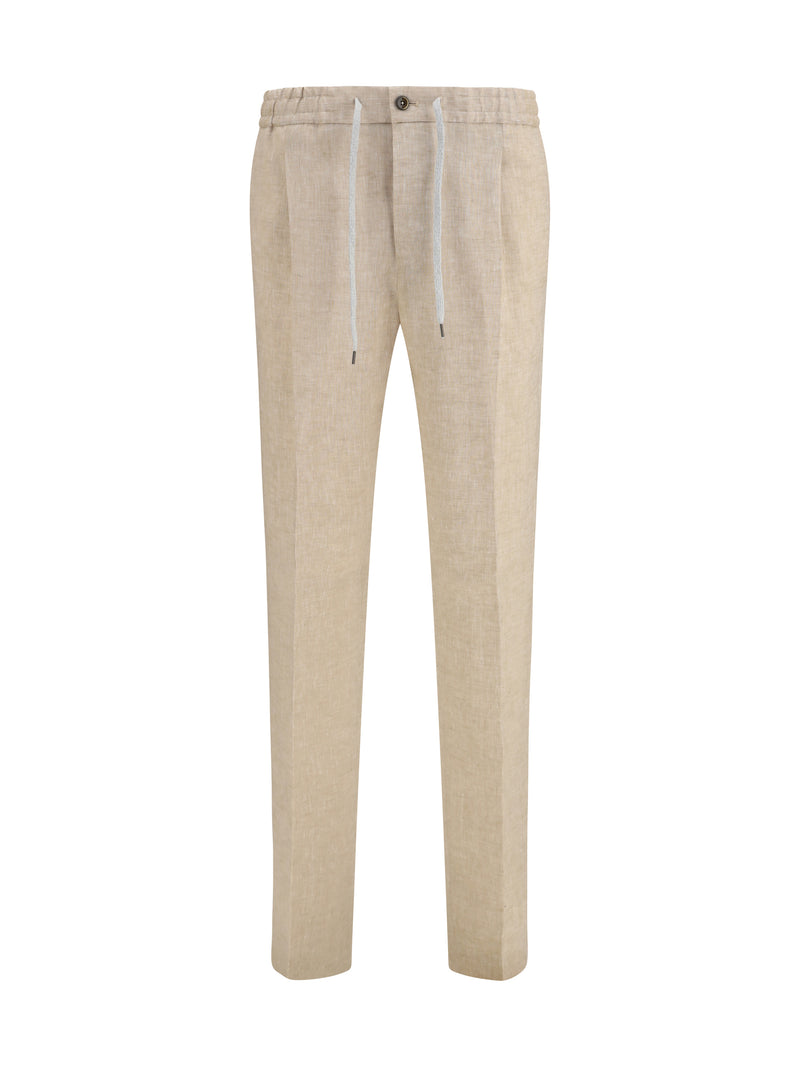 PT Torino PT Torino Linen Pants Beige Caldo - World Class Fashion