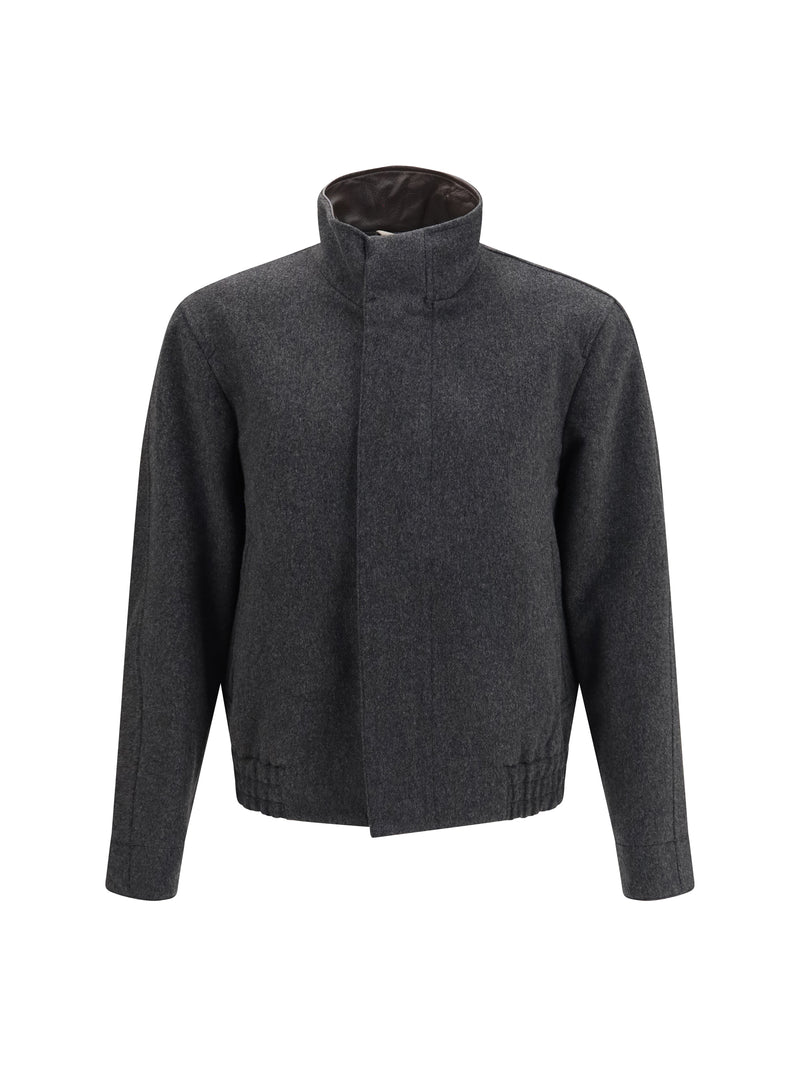 Lardini Lardini Wool Bomber Jacket Grey Men - World Class Fashion