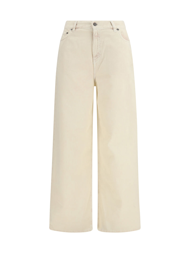 Golden Goose Golden Goose Wide-leg Cotton Denim Jeans Yellow - World Class Fashion