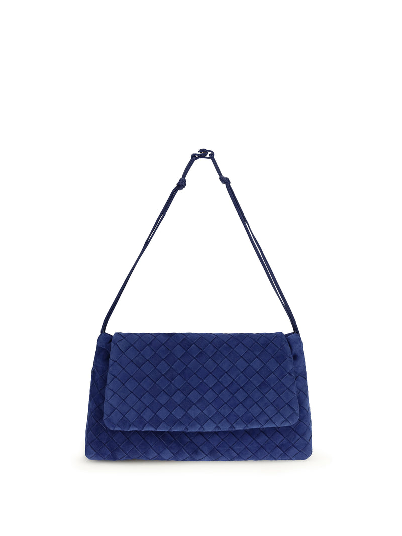 Bottega Veneta Bottega Veneta Giorno Shoulder Bag Blue Royal-Gold - World Class Fashion