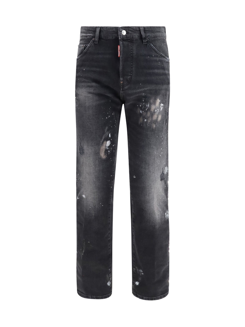 Dsquared2 Dsquared2 Teddy Dark Wash Stretch Denim Jeans - World Class Fashion