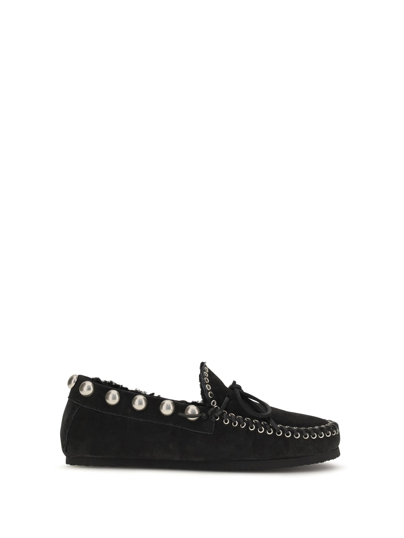 Isabel Marant Isabel Marant Fitza Suede Loafers Faded Black - World Class Fashion
