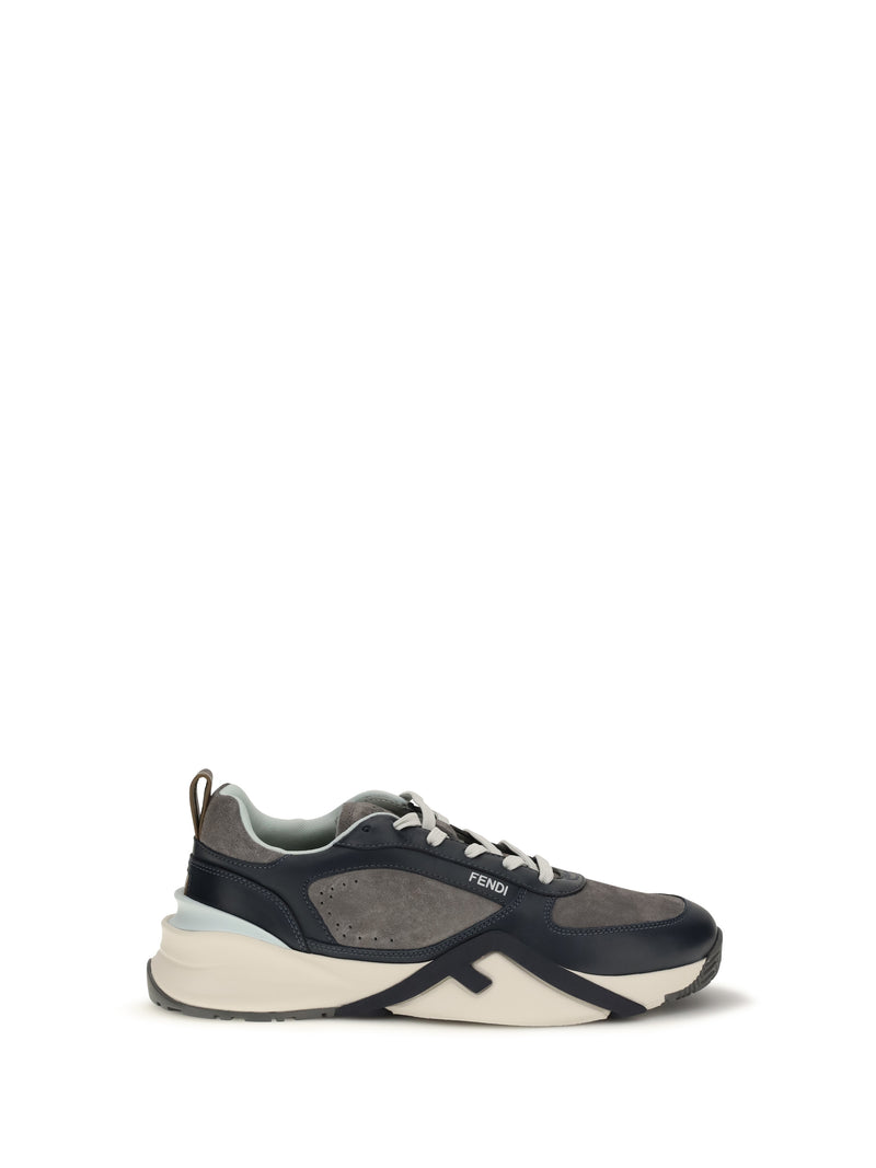 Fendi Fendi Flow Sneakers Blueber+Cenere+Menta Men - World Class Fashion