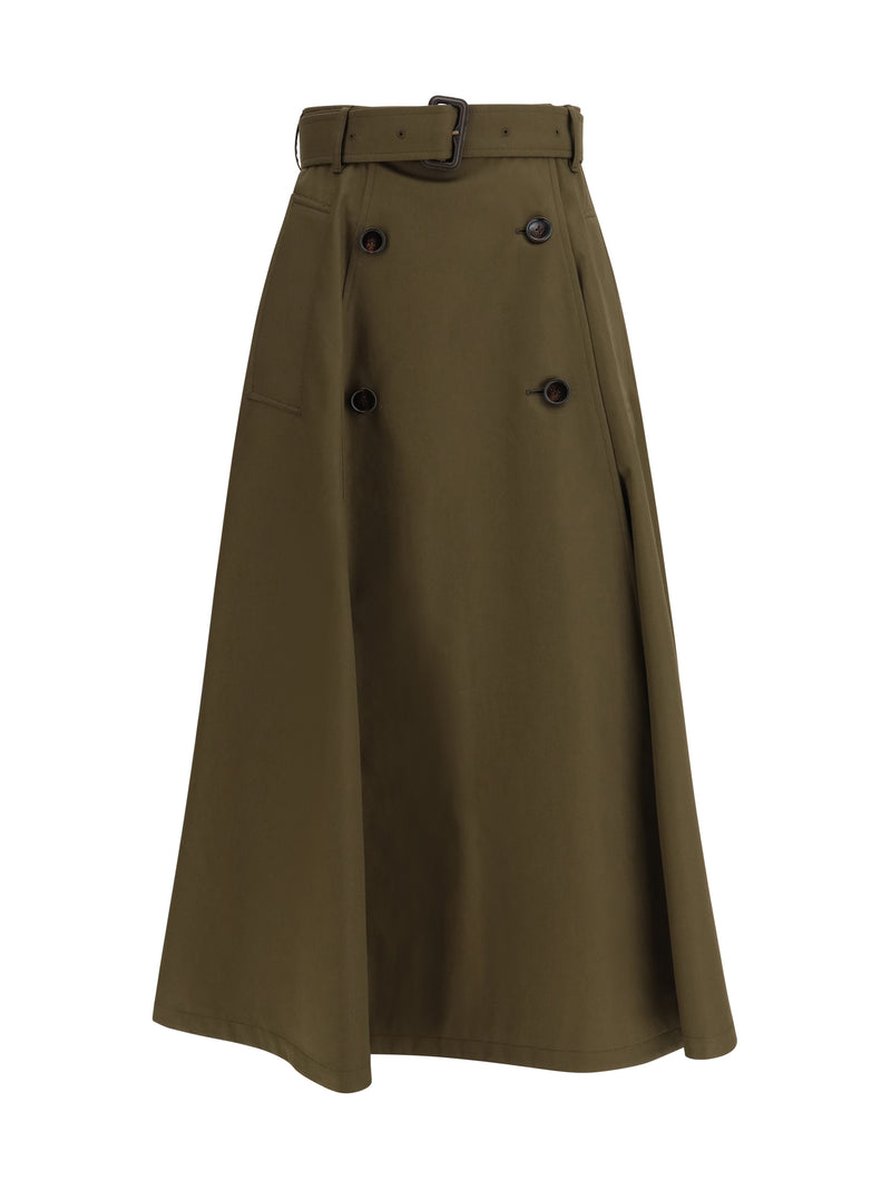 Burberry Burberry Trench Midi Skirt Juniper - World Class Fashion