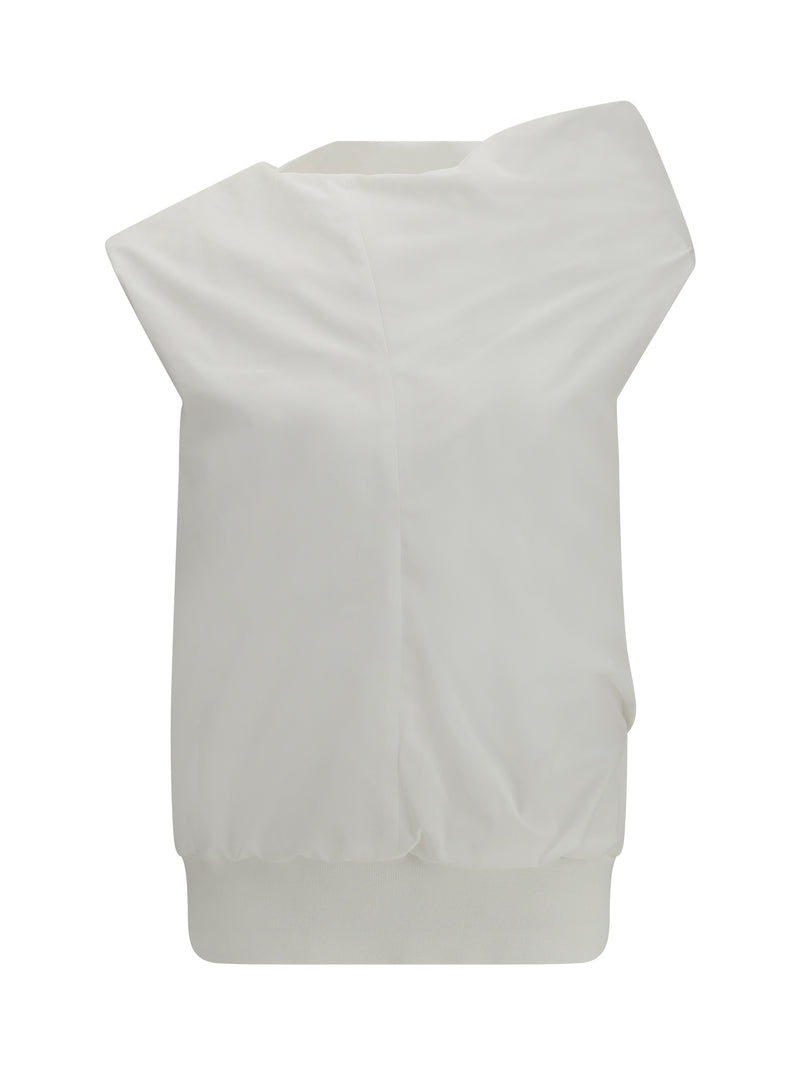 Sacai Sacai Top de Popelín Blanco Roto para Mujer - World Class Fashion