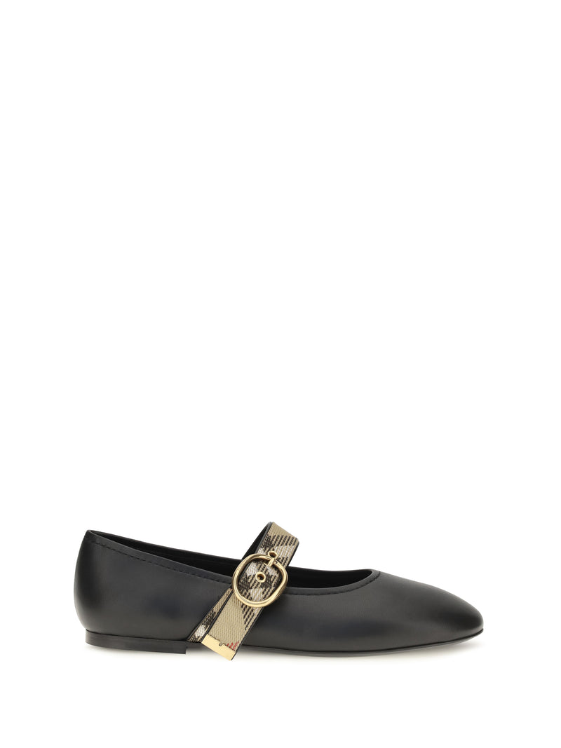Burberry Burberry Robin Leather Ballerinas Black Women - World Class Fashion